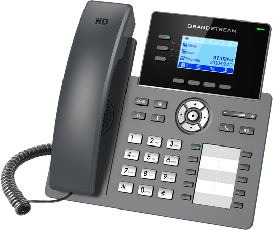 Grandstream GRP2604P Gigabit IP Phone – 3 Lines, 6 SIP Accounts, PoE Supported